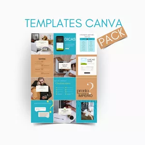 Imagem de capa para o Curso online Templates Canva Pack