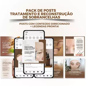 Imagem de capa para o Curso online PACK RECONSTRUÇÃO DE SOBRANCELHAS