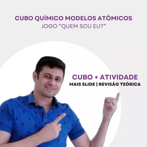 Imagem de capa para o Ebook Cubo Químico "Quem sou eu?" | Modelos Atômicos. 