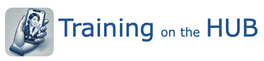 Training on the HUB logo