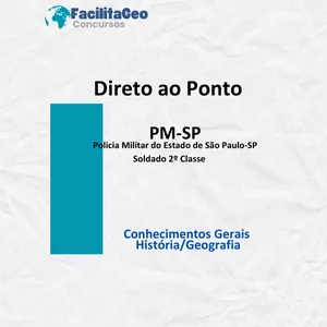 Imagem de capa para o Ebook FacilitaGeo -Combo Direto ao Ponto-Conhecimentos Gerais-Concurso PM-SP/Ebook Compacto e resumido+Simulado+ mapa mental interativo. Tudo para sua revisão rápida. Não fique de fora!!