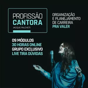 Imagem de capa para o Curso online Profissão Cantora: organização e planejamento de carreira pra valer!