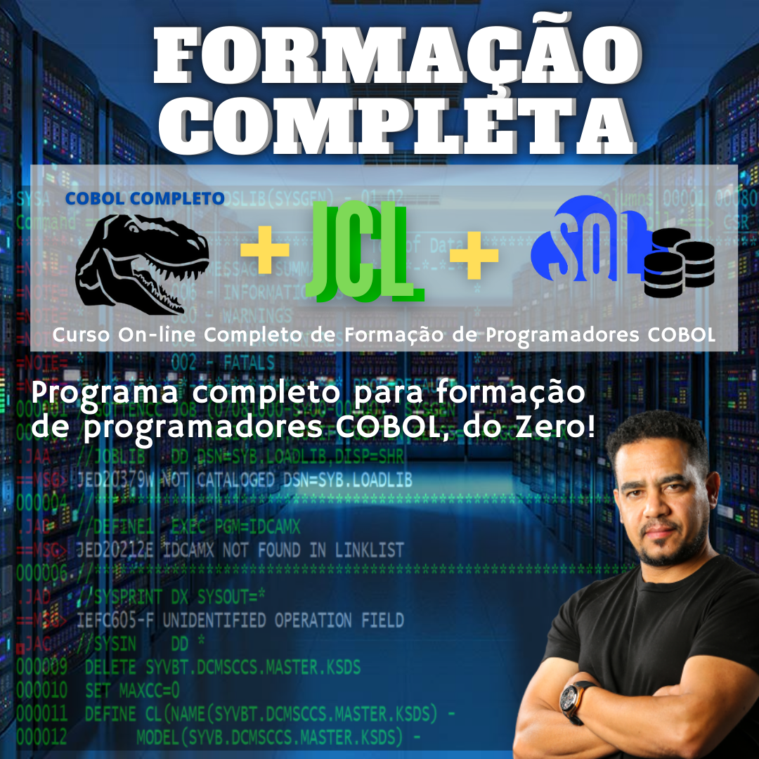 Imagem de Curso On-Line de Formação de Programadores COBOL - Formação Completa criado por Aprenda COBOL na hotmart