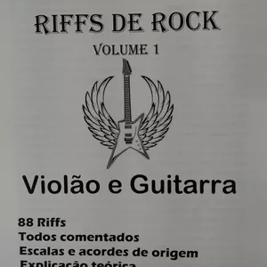 Imagem de capa para o Ebook Riffs de Rock Volume 1 - 88 músicas