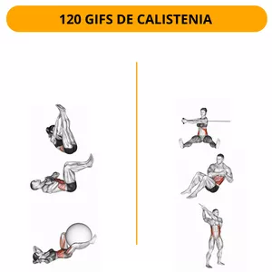 Imagem de capa para o Ebook 120 GIFS DE CALISTENIA