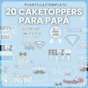 Imagen de portada para Curso online Pack 20 caketoppers día del padre