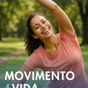 Imagem de capa para o Ebook Movimento é vida! Saia do sedentarismo, AGORA! Te ajudo!