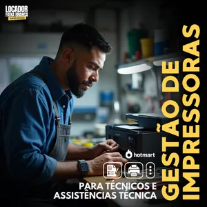 Imagem de capa para o Curso online Curso de Gestão de Impressão para Assistência Técnica, Informática, T.I e Técnicos | Locador Faixa Branca com Gustavo Teixeira