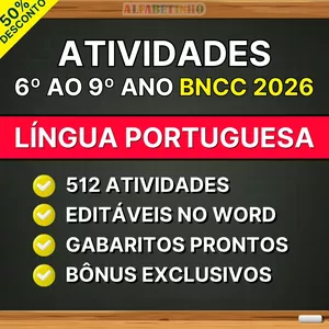 Imagem do curso LÍNGUA PORTUGUESA - Atividades do 6º ao 9º ano - BNCC 2026
