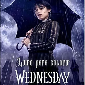 Imagem de capa para o Ebook Wandinha - Wednesdey  - Livro para colorir em PDF - R$4,00
