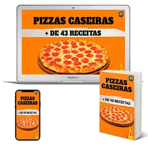 Imagem do curso + DE 43 RECEITAS DE PIZZAS