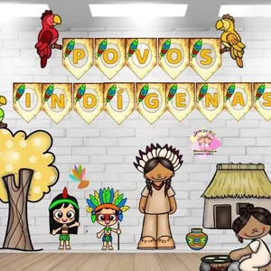 Imagem de capa para o Ebook 💜Painel  de parede povos indígenas1 💜