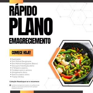 Imagem de capa para o Ebook Plano de Emagrecimento Rápido - Transformação em Tempo Recorde!