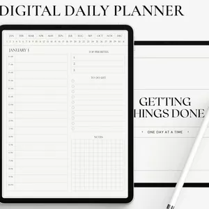 Cover image for Online course Digital Daily Planner, Portrait Digital Planner,