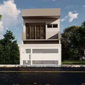 Imagem de capa para o Ebook Sobrado de meio terreno 5x25 - PLANTA REF.2262 - PROJETO ARQUITETONICO COMPLETO