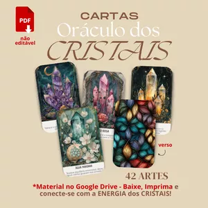 Imagem de capa para o Curso online Cartas - Oráculo dos Cristais - em PDF (arquivo dígital para impressão)
