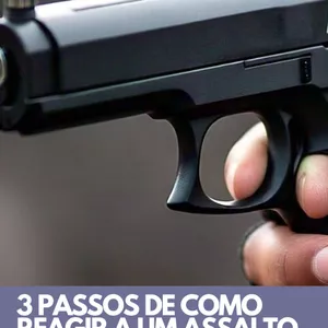 Imagem de capa para o Ebook 3 passos de como reagir em um assalto