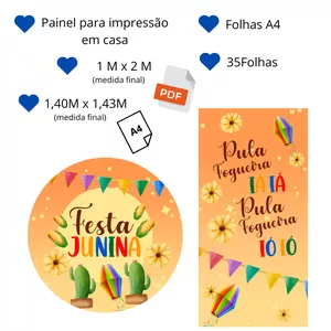 Imagem de capa para o Ebook KIT PAINÉIS FESTA JUNINA FOLHAS A4
