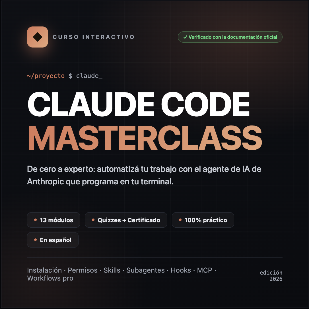 Claude Code Masterclass - De cero a experto
