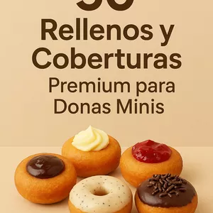 Imagen de portada para Ebook 50 Rellenos y Coberturas Premium para Donas Minis