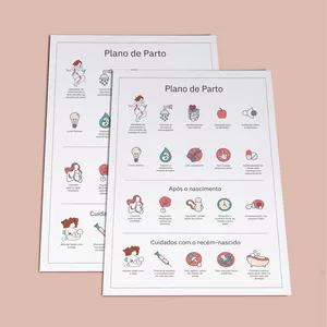 Plano de Parto Ilustrado por Arte de Apoio
