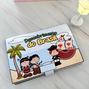 Imagem de capa para o Ebook Livro 3D para ensinar a história do Descobrimento do Brasil para crianças da Educação Infantil.