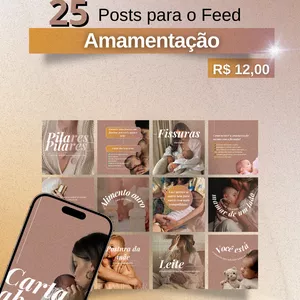 Imagem de capa para o Ebook Posts de Amamentação 2