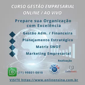 Imagem do curso Curso - GESTÃO EMPRESARIAL - Online / Ao Vivo