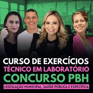 Imagem de capa para o Curso online TÉCNICO DE LABORATÓRIO - CURSO DE EXERCÍCIOS - PREPARATÓRIO PREPARATÓRIO PREFEITURA DE BELO HORIZONTE 