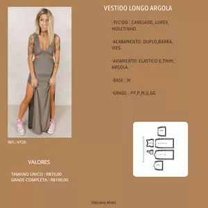 Imagem de capa para o Ebook VESTIDO LONGO ARGOLA