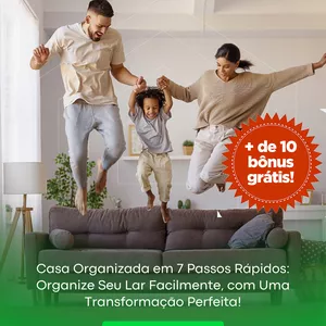 Imagem de capa para o Curso online Casa Organizada em 7 Passos Rápidos: Sua Casa Perfeitamente Limpa e Arrumada em Apenas 10 Minutos!