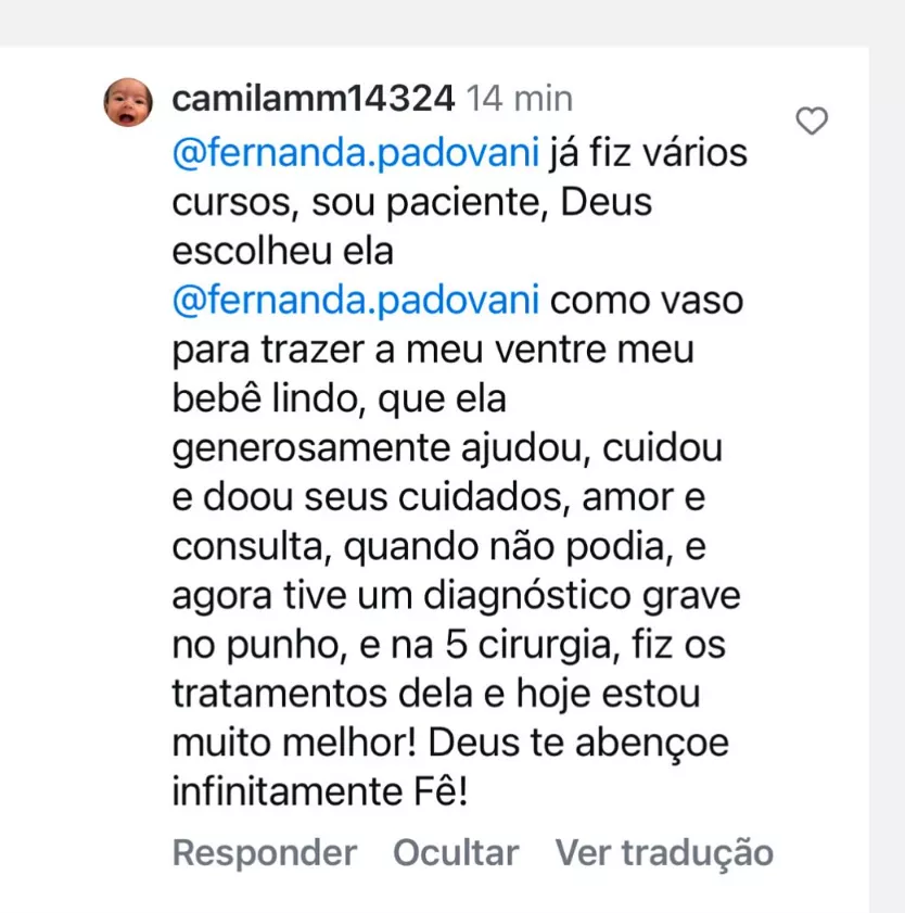 depoimento sobre fernanda padovani