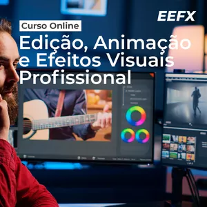 Imagem de capa para o Curso online Curso Online de Edição, Animação e Efeitos Visuais Profissional