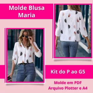 Imagem de capa para o Ebook Molde Blusa Maria