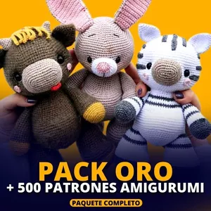 Imagen de portada para Ebook PACK ORO: + de 500 PATRONES AMIGURUMI