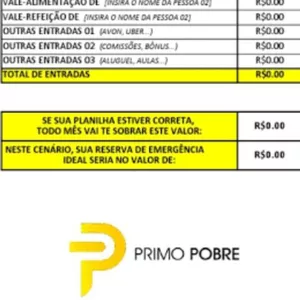 Imagem de capa para o Ebook Planilha de Finanças Pessoais Pobre e Lascados. 