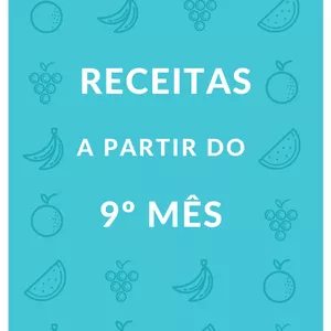 Imagem de capa para o Ebook E-book Receitas a partir dos 9 meses