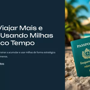 Imagem de capa para o Ebook Como Viajar Mais e Melhor Usando Milhas em Pouco Tempo