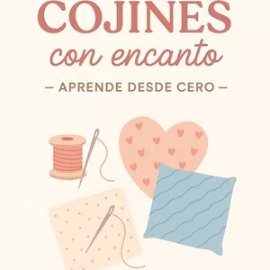 Imagen de portada para Ebook Cojines con Encanto: Curso paso a paso para principiantes 