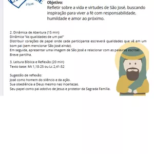 Imagem de capa para o Ebook Atividade catequese sobre São José