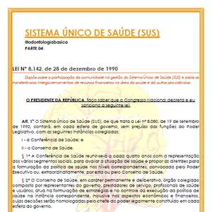 Imagem de capa para o Ebook SUS - Lei 8.142