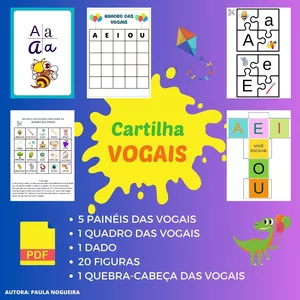 Imagem de capa para o Ebook DESCOBRINDO AS VOGAIS COM PAINÉIS E JOGOS.