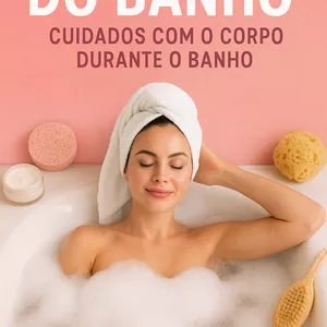 Imagem de capa para o Ebook Belezas do Banho: Segredos para Cuidar do Corpo dos Pés à Cabeça