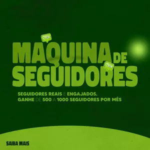 Imagem de capa para o Curso online Máquina de seguidores - 500 a 1.000 seguidores segmentados/mês