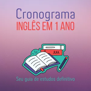 Imagem de capa para o Ebook Cronograma de estudos - Inglês em 1 ano