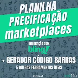 Imagem de capa para o Curso online Planilha Precificação para Marketplaces - Saiba os preços que precisa praticar em cada Marketplace em uma única tela + Gerador Códigos de Barras
