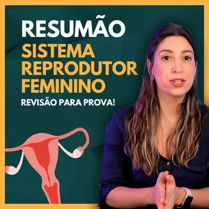 Imagem de capa para o Ebook Apostila: Resumão Sistema Reprodutor Feminino. Material de Apoio aulas Youtube.