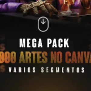 Imagem de capa para o Ebook PACK 3000 ARTES CANVA