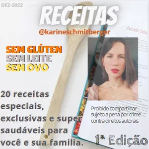 Imagem de capa para o Ebook Receitas sem glúten lactose e ovo