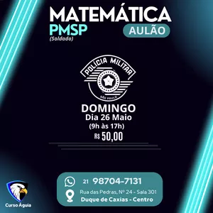 Imagem de capa para o Evento presencial Aulão de Matemática FGV - PMSP